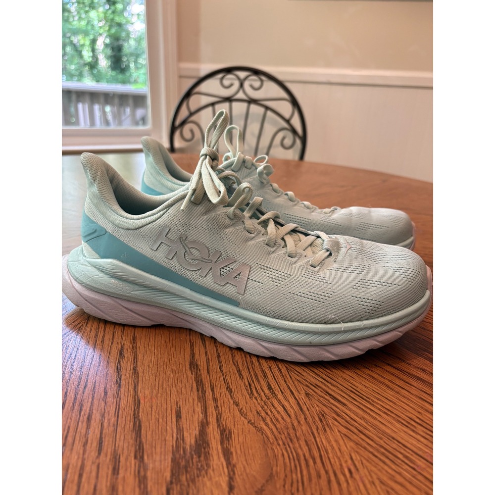 Hoka Mach 4 Running Shoes Womens 9 Blue Glass Seafoam 1113529 BGCS - Picture 2 of 9